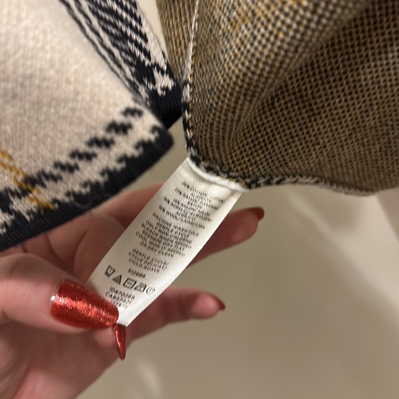 Half sleeve ann taylor plaid designer style sweater size small - Picture 6 of 6